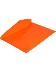 PAQ 12 CARPETA SOBRE Fº CIERRE BROCHE PP NARANJA FLUOR GRAF